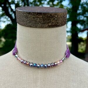 1946 Violet Velvet Choker